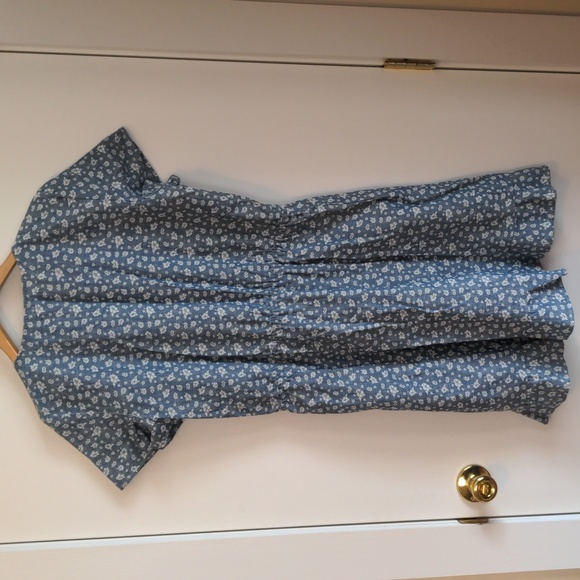 🏷️ NWOT JCrew Mercantile Chambray Wrap Dress Size Small - Picture 6 of 10